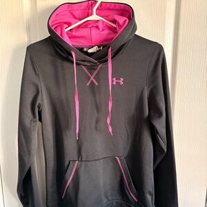 Under Armour Charcoal Hoodie with Pink Highlights
